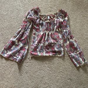 Laundry by shelli segal paisley blouse size 2